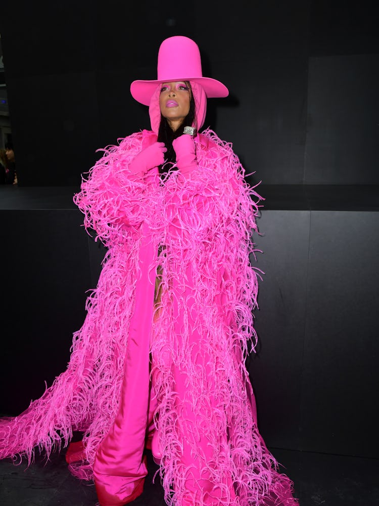 Erykah Badu attends the Valentino Womenswear Spring/Summer 2023 show as part of Paris Fashion Week o...