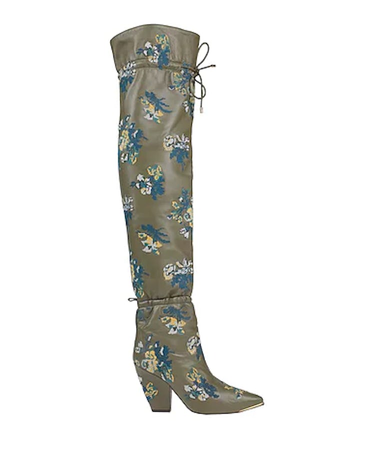 tory burch Floral Over-The-Knee Boots