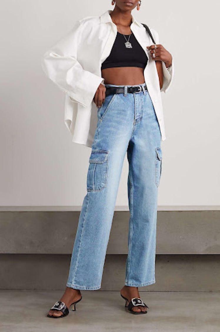 Frankie Shop Kai High-Rise Wide-Leg Jeans