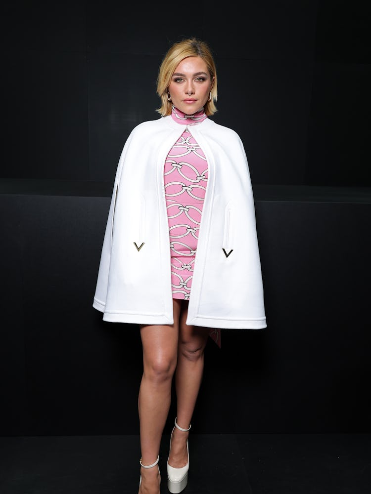 Florence Pugh attends the Valentino Womenswear Spring/Summer 2023 show as part of Paris Fashion Week...