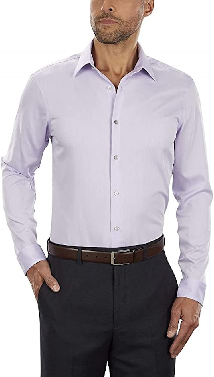 Boasting a slim fit, this Calvin Klein option is one of the best non-iron dress shirts.