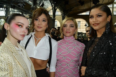 Dove Cameron, Ashley Park, Florence Pugh and Zendaya attend the Valentino Womenswear Spring/Summer 2...