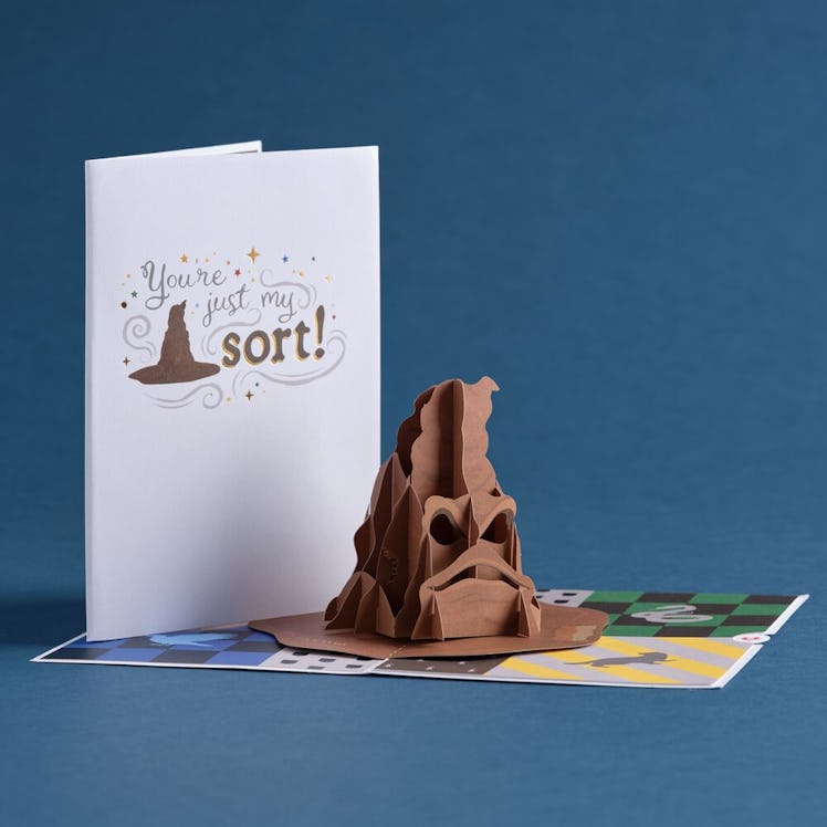This Sorting Hat card is part of Lovepop's 'Harry Potter' card collection. 