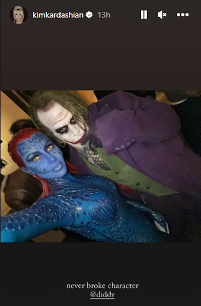 Kim Kardashian dressed up as Mystique from the 'X-Men' franchise for Halloween 2022, while Diddy was...
