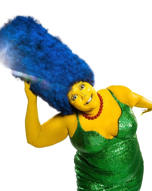 Lizzo Marge Simpson costume blue hair