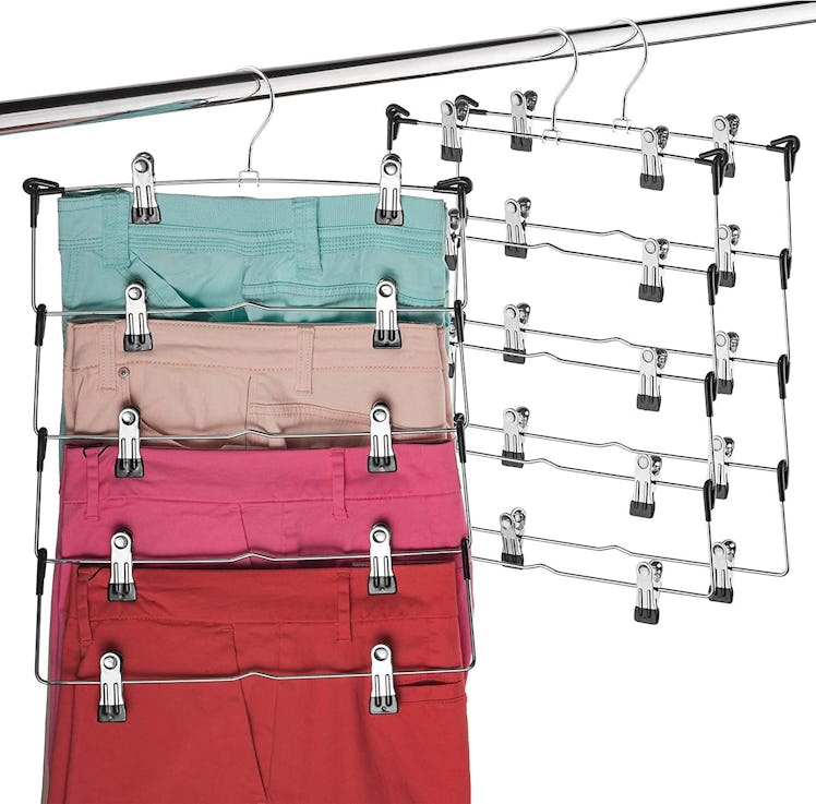 Zober 5-Tier Pants Hangers (6 Pack)