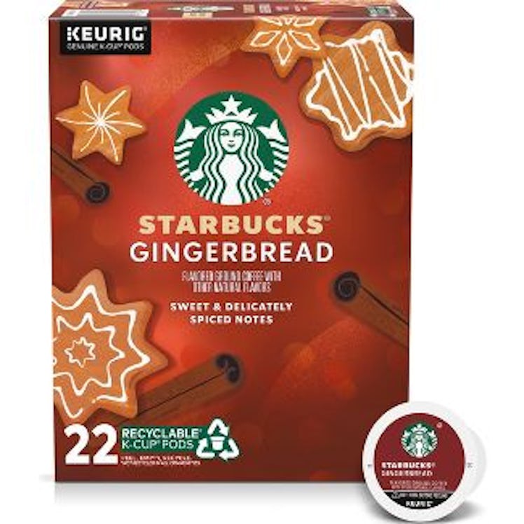 Starbucks' Gingerbread Ground Coffee and K-Cups are so festive.