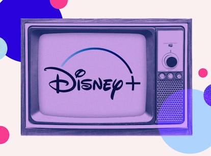 Disney+ logo on a TV set