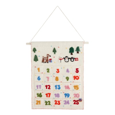 Felted Wool Christmas Countdown Wall Hanging