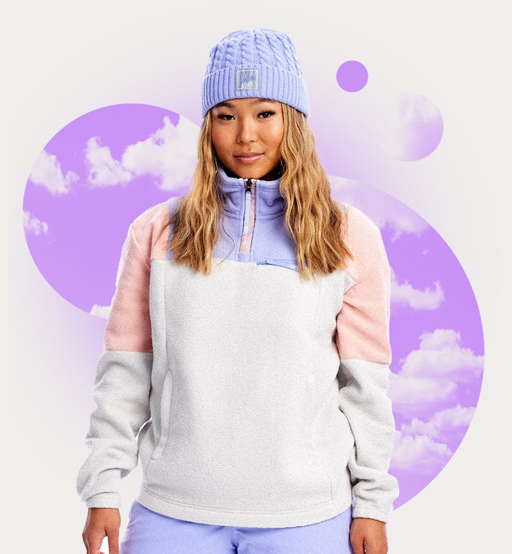 Olympian Chloe Kim wearing the ROXY Chloe Kim Signature Collection.