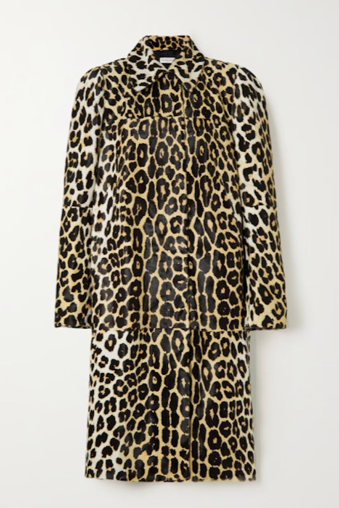 Dries Van Noten Leopard-Print Calf Hair Jacket