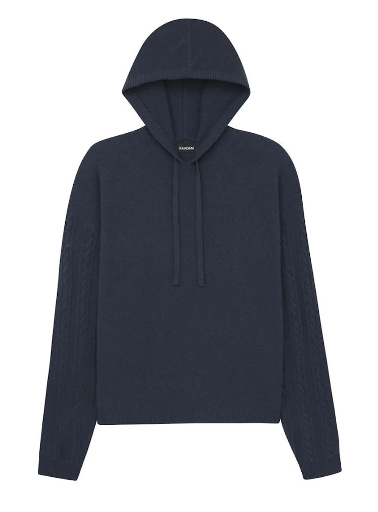 Cashmere Cable Sleeve Hoodie