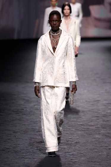 Chanel Womens Dresses 2023 SS, White, FR44