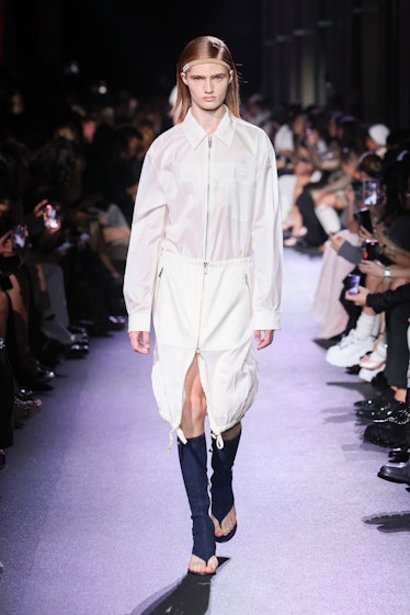 A model walks the runway during the Miu Miu Womenswear Spring/Summer 2023 show as part of Paris Fash...