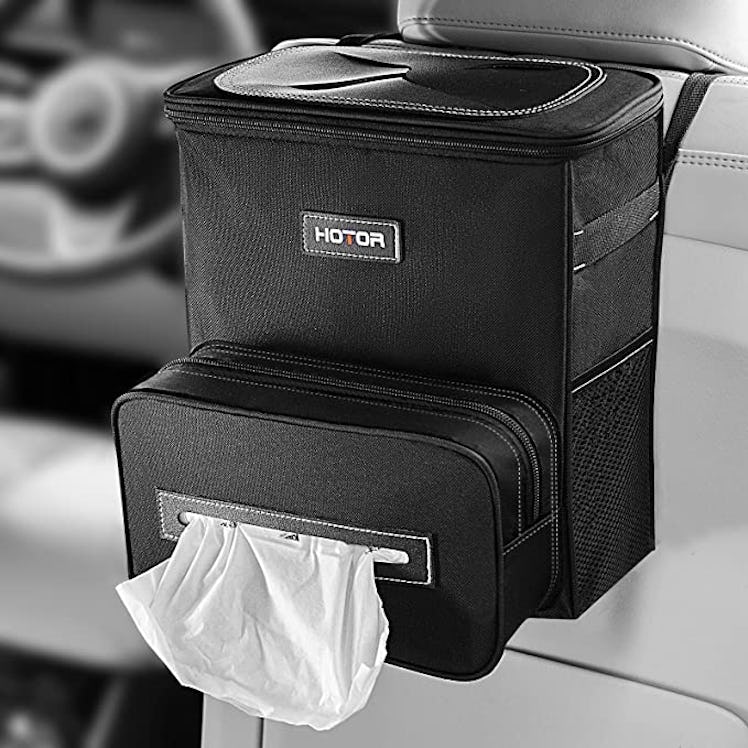 HOTOR Car Trash Can and Tissue Holder