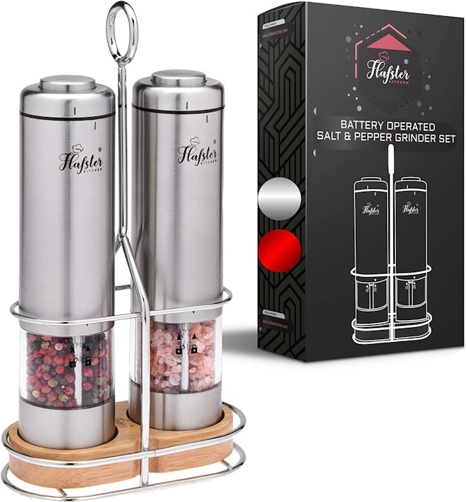 Flafster Kitchen Electric Salt and Pepper Grinder Set