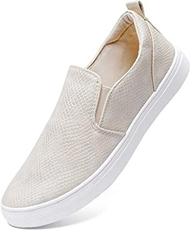 Adokoo Slip-On Faux Leather Sneakers