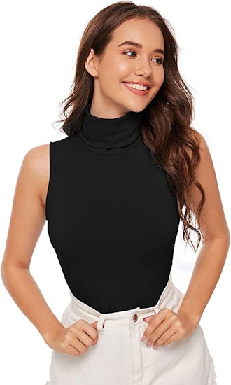 Verdusa High Turtleneck Fitted Tank Top