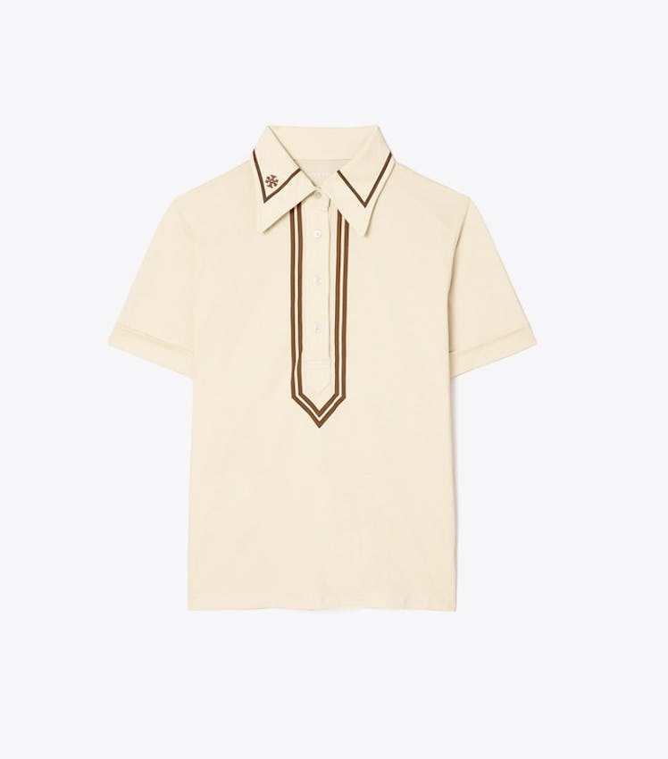 tory burch Retro Mercerized Cotton Polo