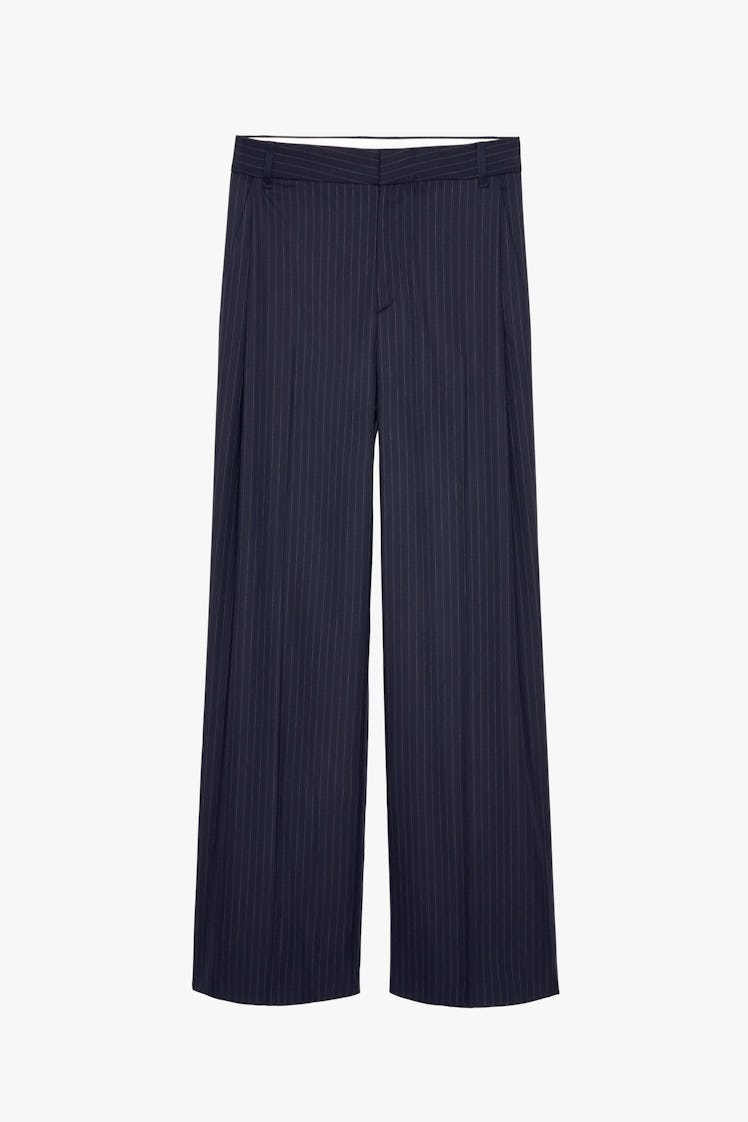 Kaia x Zara pinstripe pants