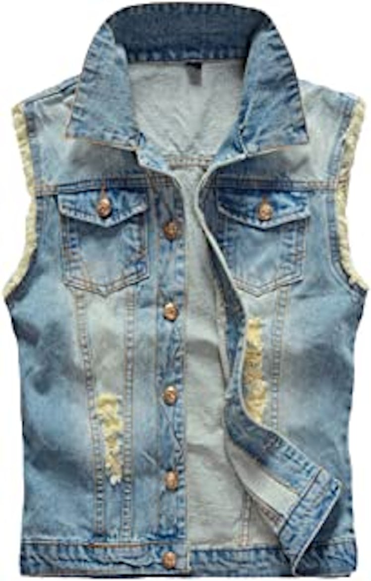 Stranger Things Lavnis Men's Sleeveless Denim Vest