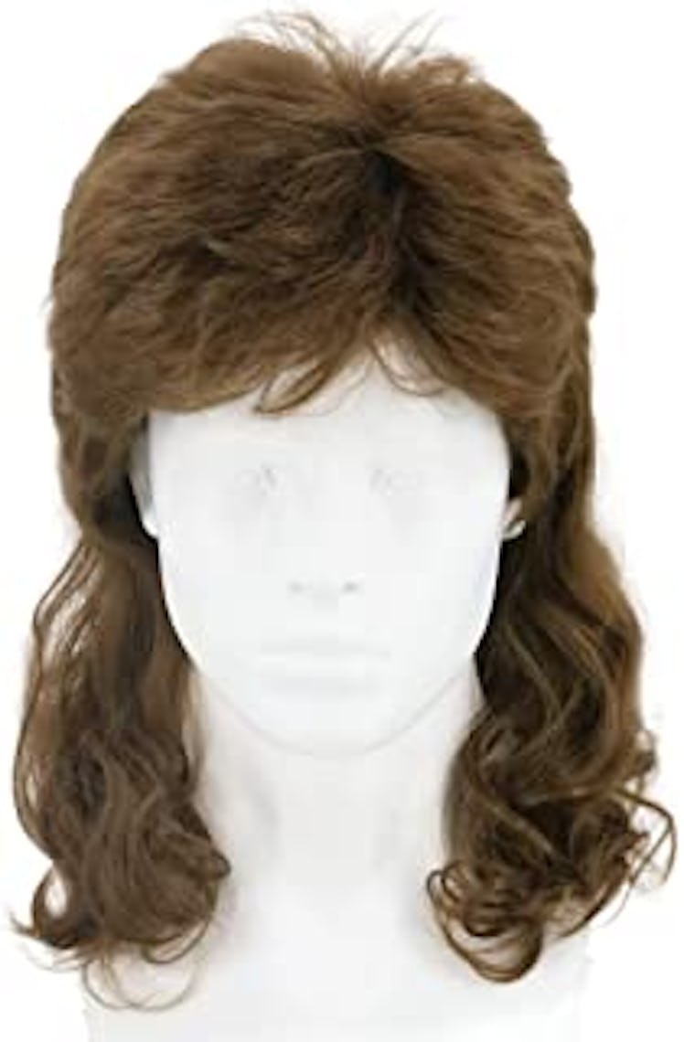 Stranger Things 80s Wig Brown Wave Mullet 