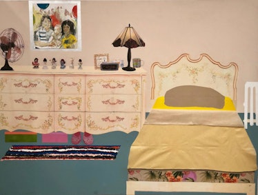 A Melissa Misla painting of a bedroom