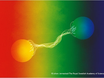 Two entangled photons on a rainbow spectrum