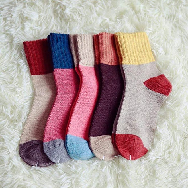 Loritta Wool Crew Socks (5 Pairs)