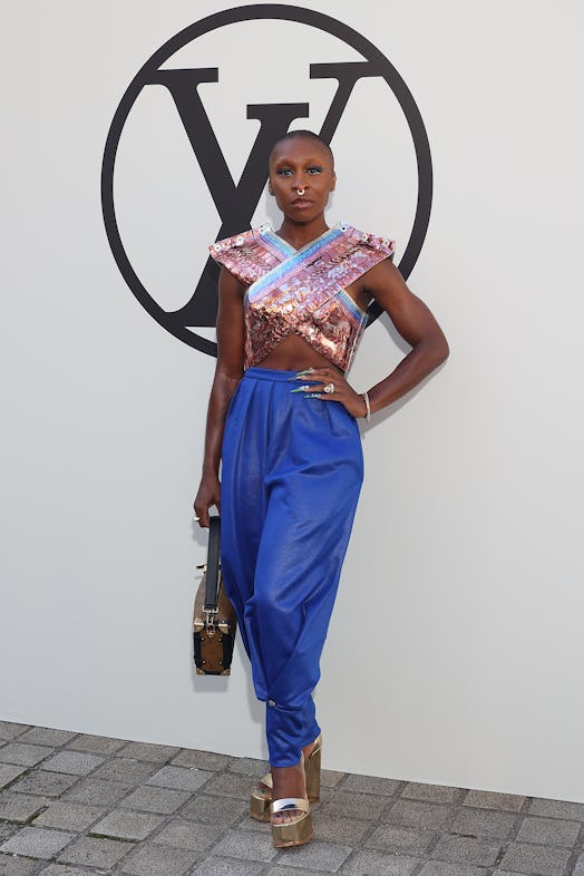 Cynthia Erivo attends the Louis Vuitton Womenswear Spring/Summer 2023 show as part of Paris Fashion ...