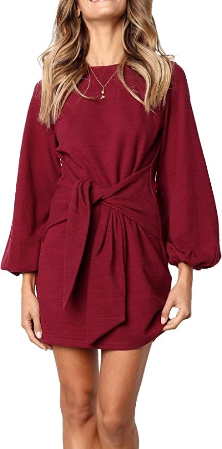 R.Vivimos Tie Waist Sweater Dress