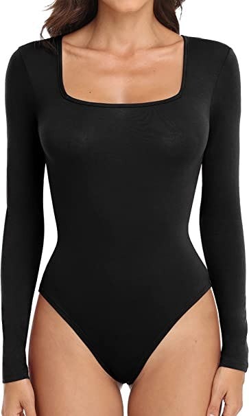 JUEYUN Square-Neck Bodysuit
