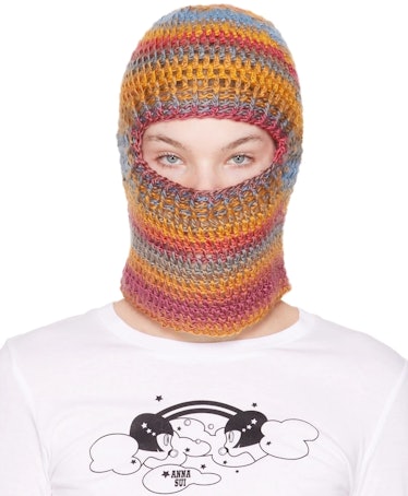 Anna Sui Multicolor Crochet Balaclava