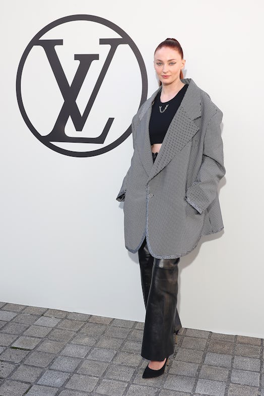 Sophie Turner attends the Louis Vuitton Womenswear Spring/Summer 2023 show as part of Paris Fashion ...