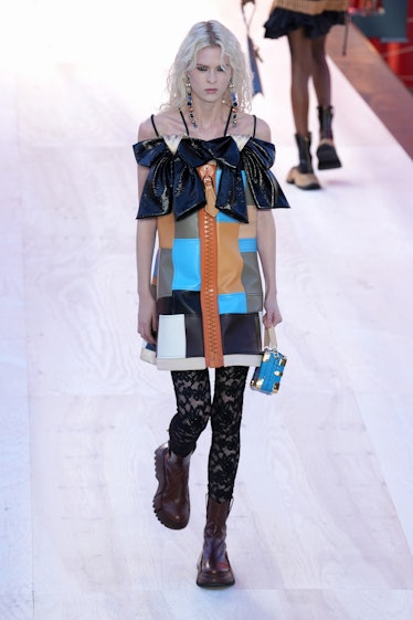  A model walks the runway during the Louis Vuitton Womenswear Spring/Summer 2023 show as part of Par...