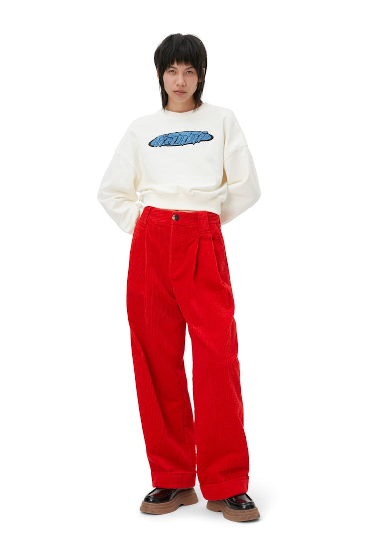 Ganni Corduroy Pleat Pants