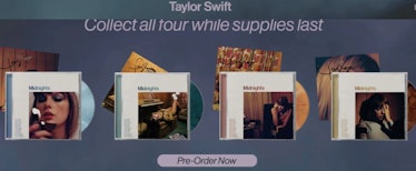 Taylor Swift's 'Midnights' album will come with either a jade green CD, moonstone CD, mahogany CD, o...