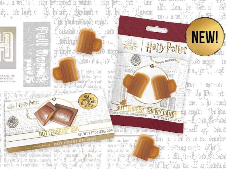 Check out Jelly Belly's Harry Potter Butterbeer collection.