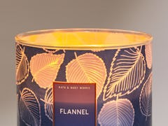The Bath & Body Works fall 2022 candle sale includes the Flannel candle. 