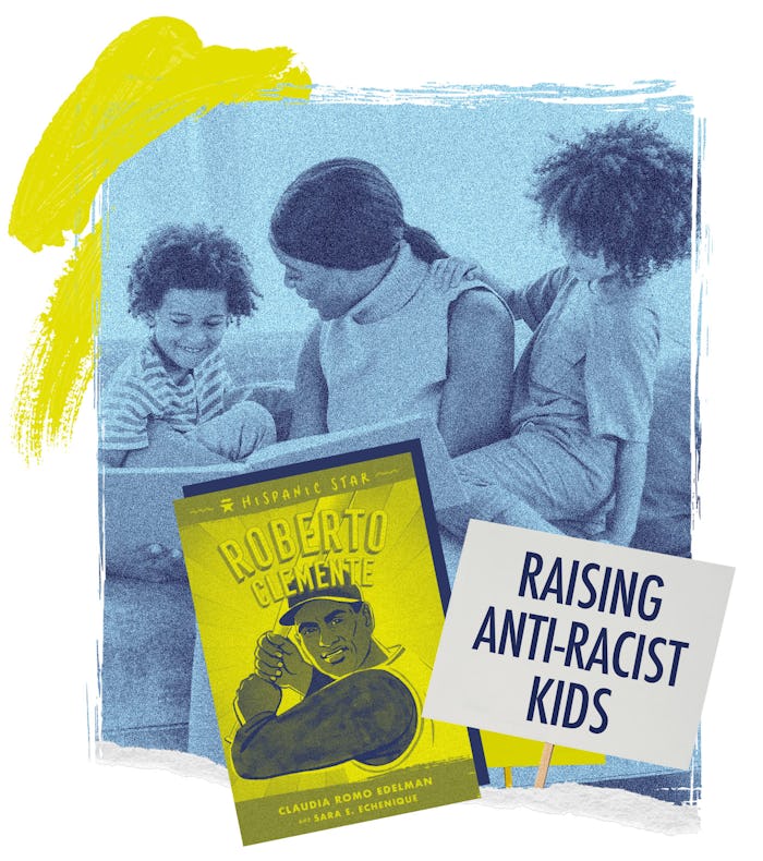 A family sitting down and reading afro-latinx children's books