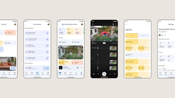 The redesigned Google Home app.