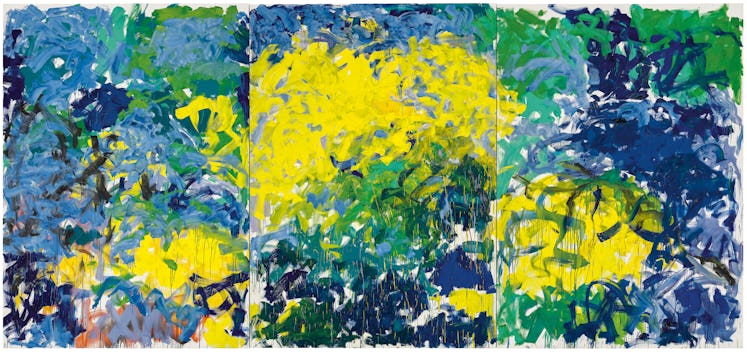 Joan Mitchell's oil on canvas work, La Grande Vallée XIV (For a Little While), 1983.