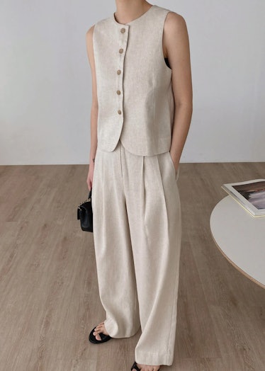 the frankie shop Maria Linen Vest