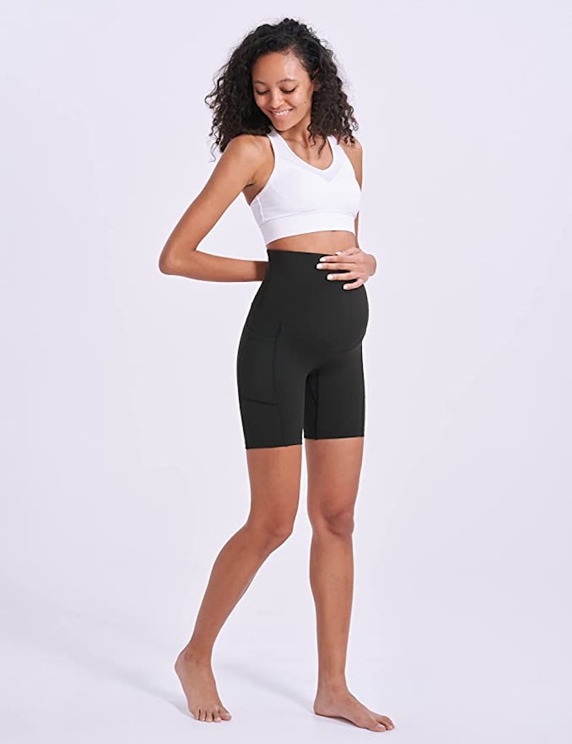 Enerful Women's Maternity Bike Shorts