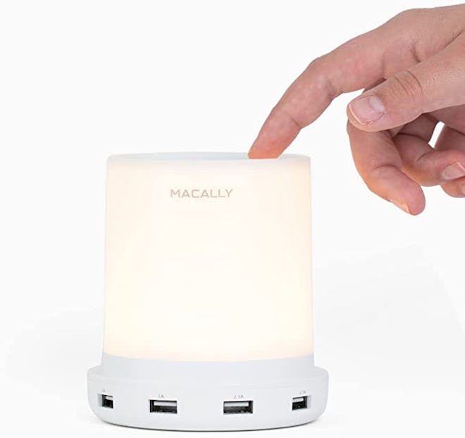 Macally Small Bedside Lamp with USB Port