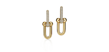 Tiffany & Co. gold link diamond earrings