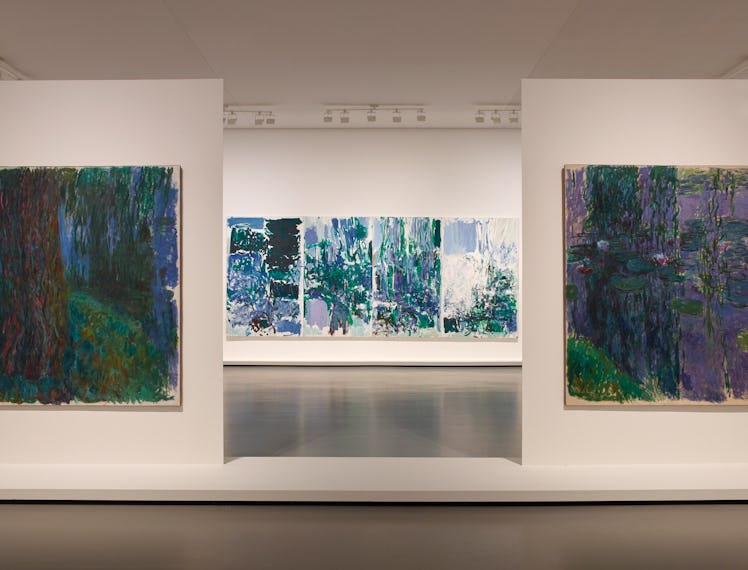A view of the exhibition, "Le dialogue Claude Monet - Joan Mitchell" at the Fondation Louis Vuitton ...
