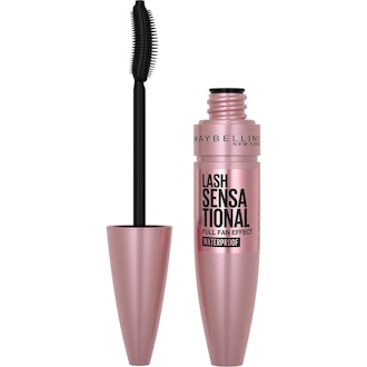 maybelline lash sensational waterproof mascara is the best mascara for a fanned out effect for strai...