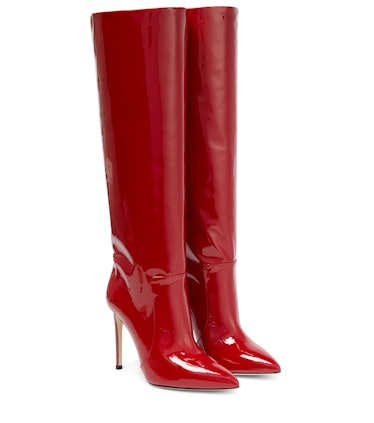 Paris Texas tall red patent boots
