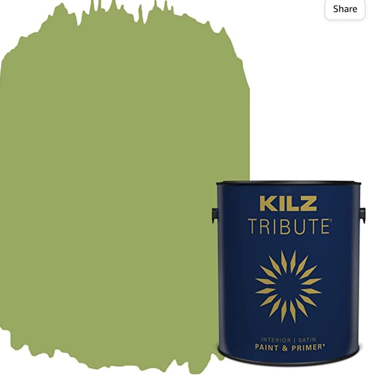 Kilz Tribute Lush Green Paint is a decor dupe inspired by Emma Chamberlain home design and green kit...